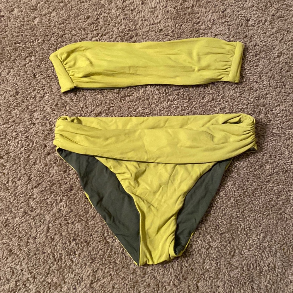 BCBG Bikini top is size small bottoms are size extra small